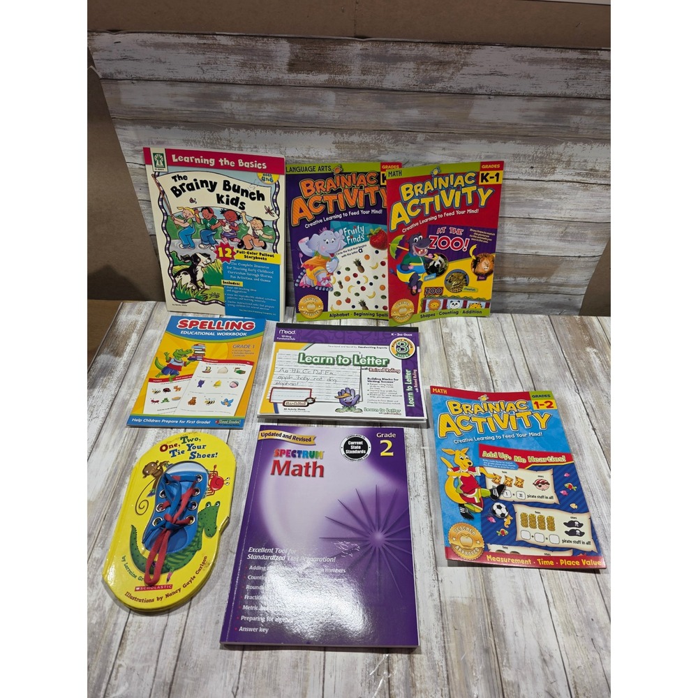 Educational Workbook‎ Lot Brainiac Activity Spectrum Math Mead Scholastic K-2nd